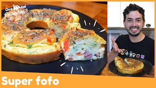 BOLO SALGADO RECHEADO NA AIRFRYER | Receitas na Airfryer