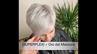 How to get a PERFECT silver/icy blonde using SUPERPLEX Lightener and Oro Del Marocco Hair Color!