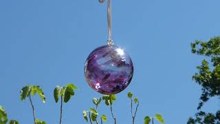 Sienna Glass February Birthstone Ball - Amethyst