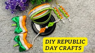 Tricolor jewelry for republic day🇮🇳#youtubepartner #relatable #handmade  #republicday #tricolor