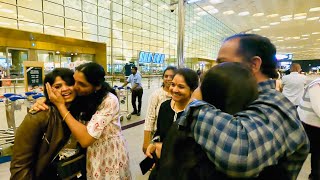 My Sister went to the london 🥹| mummy papa got sad 🥺mumbai to UK | chatrapati shivaji AirPort|