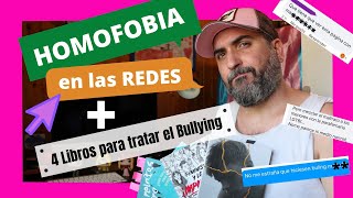 HOMOFOBIA en las REDES 😡🏳️‍🌈 | ME INSULTAN por SER GAY ✚ 4 LIBROS📕📘 📙 📗 para TRABAJAR el BULLYING