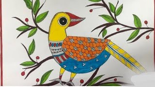 Madhubani Painting || Madhubani Painting of a Bird 🕊|| Beautiful Painting ||