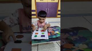 Learn Shapes and Colours| Project for kids| #krishna_arora #shorts #kidsactivities