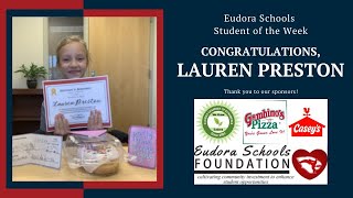 Student of the Week: Lauren Preston