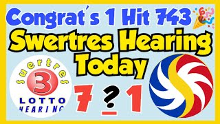 Swertres Hearing Today October 23,2023||Congrats 1 Hit 743🎉🎉