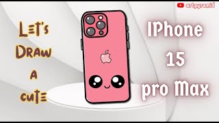 How to Draw & color cute Iphone 15 Pro Max step By step drawing for kids #trending #viral #art #kids