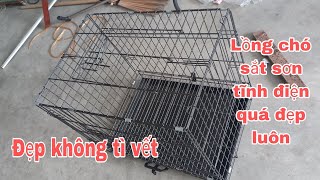 Lồng chó sắt sơn tĩnh điện đẹp không tì vết