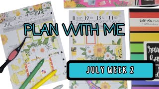 LEMON FLORAL SPREAD | PLAN WITH ME | JULY WEEK 2 |