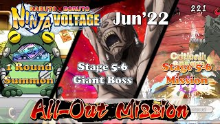 [NxB] All-Out Mission Jun'22 - Summon, Stage 5-6 Giant Boss & Mission