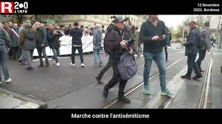 marche contre l'antisémitisme à Bordeaux le dimanche 12 novembre 2023