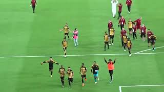 صافرة نهاية مباراة الاتحاد و الاهلي والفوز بالاربعة و احتفال اللاعبين مع الجماهير  ⚡🔥👏