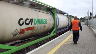 IÉ 082 with freight passing Portarlington