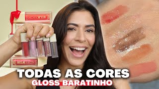 Novo Lip Gloss SILK SKIN RUBY ROSE *Baratinho* em 5 cores - Gloss Labial com brilho e cores lindas