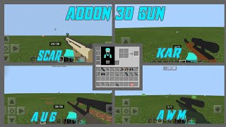 ADDON GUN 3 ADA DI MCPE ||ACE ENTITIES ADDON