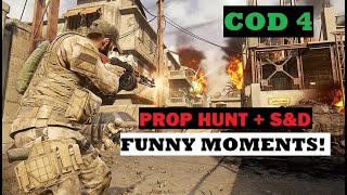 COD4: Prop Hunt + Search & Destroy - FUNNY MOMENTS!