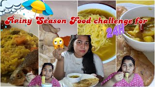 Cooked and ate "Rainy Season Food"for 24 hrs+Giveaway 🎁✨