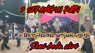 3 putri berhijab unjuk ketrampilan Seni Bela diri.. || Ps.  ABDI NEGARA Paiton Ptobolinggo