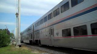 Inbound Metra And Outbound Amtrak Meet At Brookfield