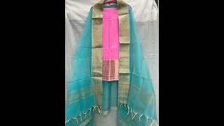 Pure Handloom Mangalagiri Pattu Dress Materials @stunningwear7951