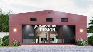 Mausoleum Design - Red Modern Mausoleum EP29