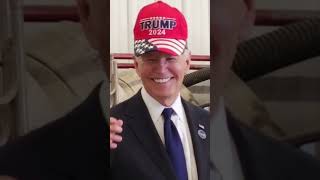 Joe Biden Wears TRUMP MAGA HAT!! SERIOUSLY!! #maga #biden #kamalaharris #donaldtrump