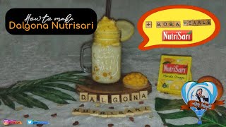 #dalgona #dalgonanutrisari #bobapearls How to make DALGONA + BOBA PEARLS NUTRISARI