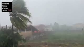 Gusty winds, heavy rains at Aranguez associated with a strong thunderstorm.