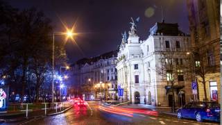 Prague - Divadlo na Vinohradech (Time-Lapse 4K)