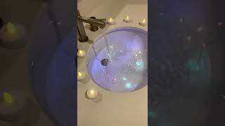 Bathtub Filling ASMR Short // Half Full Sink Filling with Underwater Lights  #watersounds #relax