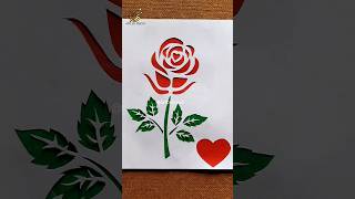 DIY gift card|Craft|Paper cutting art #youtubeshorts #shortsvideo #youtubeshortsvideo #rose #craft