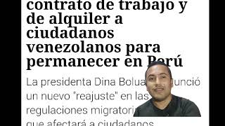 ¿Migraciones pedirá contratos a venezolanos en Perú??