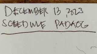 Padaog Swertres Schedule December 13,2023 || All Draw😊