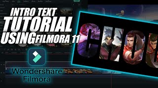 How to Make MLBB | Name Intro in ! FILMORA 11 TUTORIAL 2022