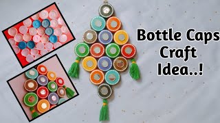 Best Out Of Waste !Bottle Caps Reuse into Decorative Hanging || #bottlecapscraft Idea#bestoutofwaste