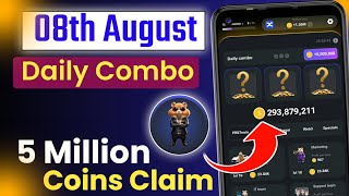 Hamster Kombat Daily Combo 8 August | Hamster Daily Combo Today | Daily Combo Card Today