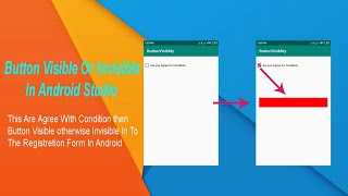 How to button visible or invisible in android/Check box to button visible or invisible in hindi