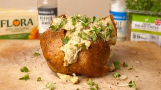 Crispy Baked Potato With Vegan Tuna