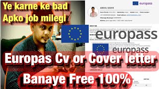 europass cv kaise banaye | Cv and cover letter for malta work #europasscv