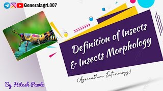 Entomology Insect morphology ||कृषि  कीट विज्ञान || #Entomology #Agriculture #ICAR #JNKV #IGKV