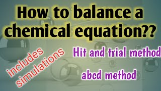 Balancing chemical equations | Chemical reactions and equations |Chapter 1| CBSE | ICSE