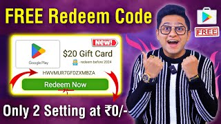 Free Redeem Codes for Playstore at ₹0/- | How to get free google redeem code Special Giveaway