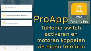 TaHoma activeren met ProApp