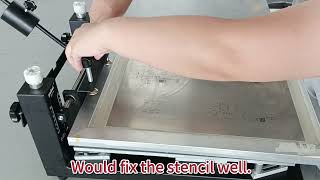 How to fix stencil of puhui 3040 high priecision printer ?