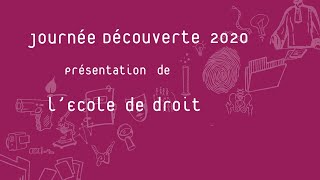 Journées Découverte 2020 - Présentation des études de droit (UNIL)