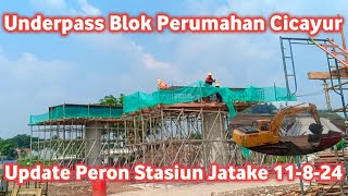 Update Pembangunan Fondasi Peron Stasiun Jatake Underpass Cicayur 11 Agustus 2024