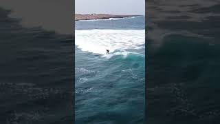 Drone chill surfing in Lanzarote with nice landscape