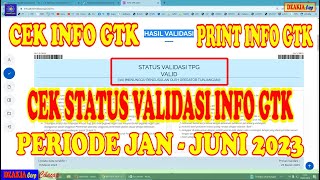 Cek Info GTK Periode Januari Juni 2023 | Cetak Info GTK