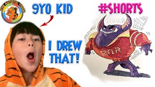 9yo Autistic Savant Draws - Johnny Worthington - Monsters Inc #shorts