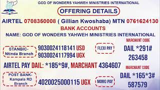 GOD OF WONDERS YAHWEH MINISTRIES INTERNATIONAL LIVE SERVICE